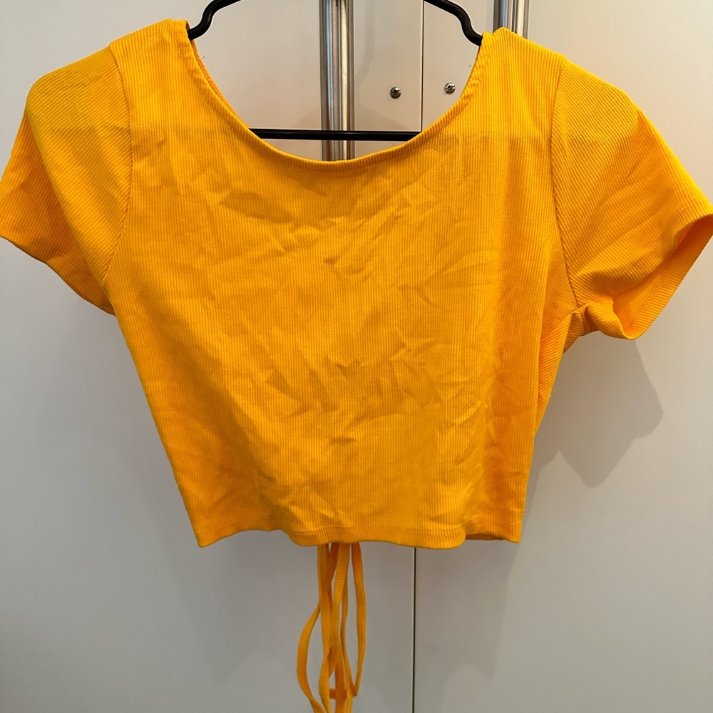 Wild Fable Crisscross Tie Back Crop Top